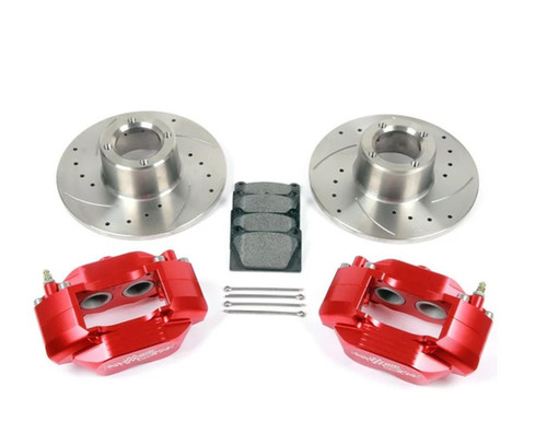 ローバーミニ用 12インチ用 アルミ 4POT ブレーキ キット レッド色