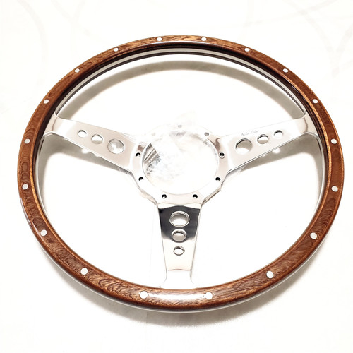 Moto-Lita モトリタ 14インチ 丸穴 ディッシュ ウッド ステアリング 