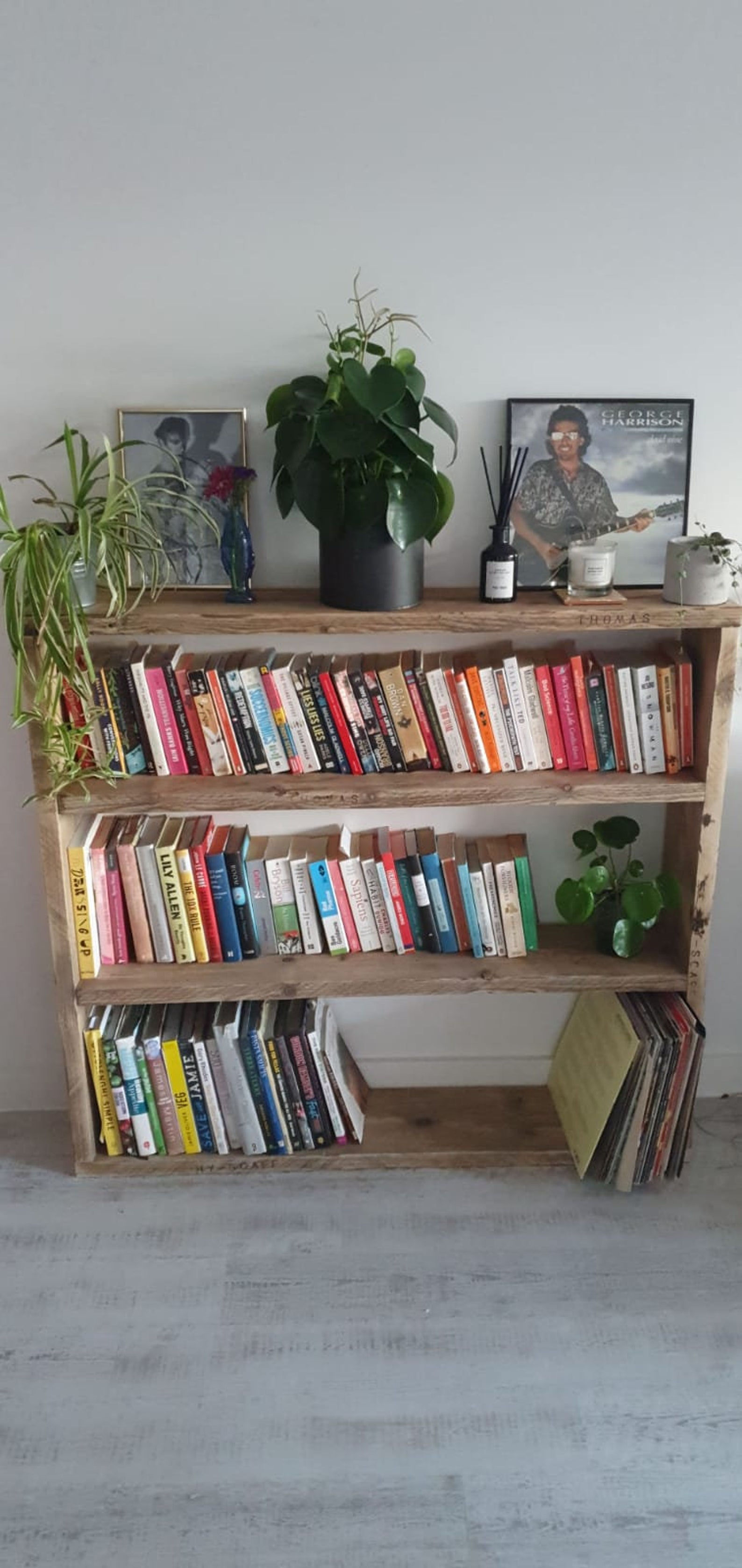 Shelving Unit made from repurposed scaffolding