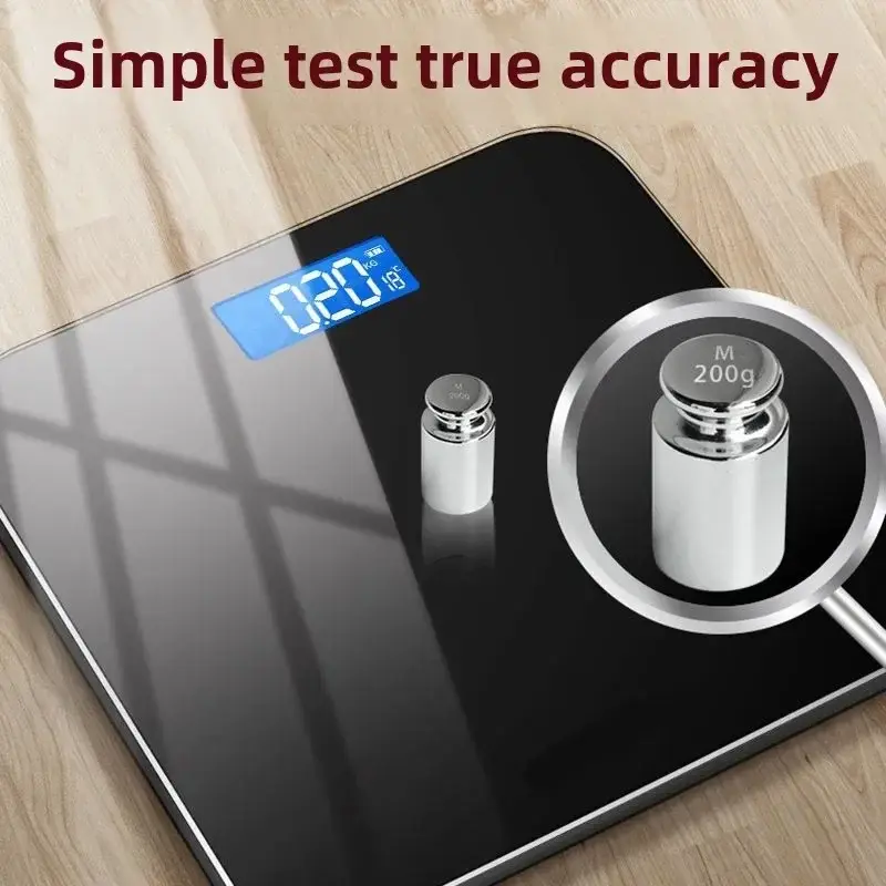 Miniatura: Electronic Digital Bathroom Scale Tempered Glass High Accuracy LCD Display Home 