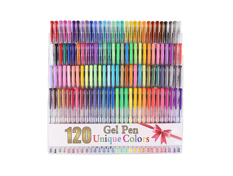 120 Unique Colors (No Duplicates) Gel Pen Set