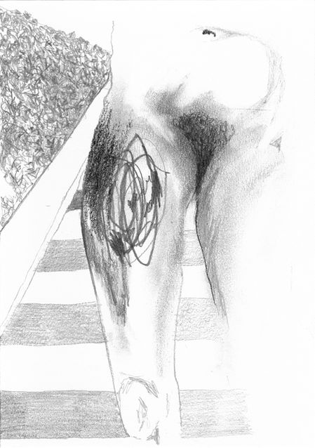 Drawing by Ilona Rijkeboer from 2022, "I'm so easily affected" 