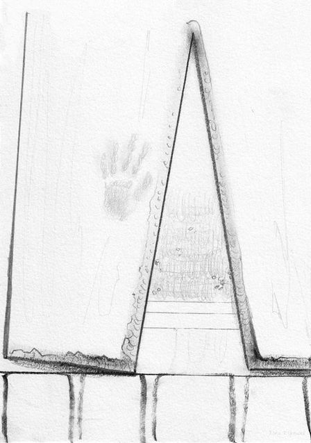 Drawing by Ilona Rijkeboer from 2024, "Trace" 