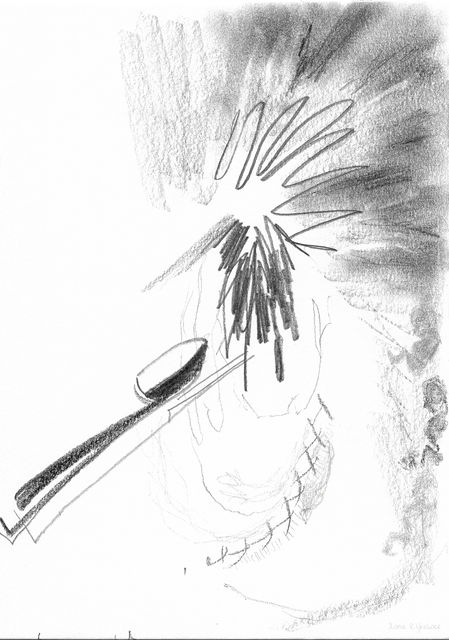 Drawing by Ilona Rijkeboer from 2022, "What's going on" 
