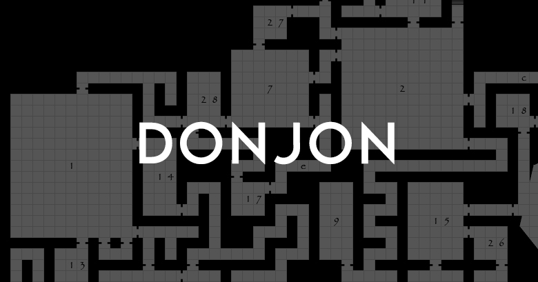 uma dungeon aleatória para rpg online gerada pelo gerador de mapas DONJON