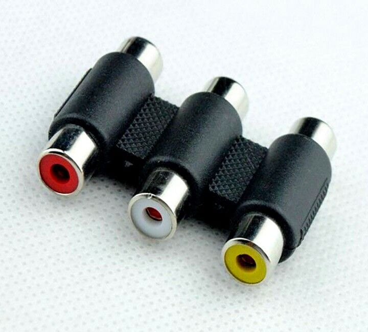Thumbnail: Coupleur Adaptateur 3x RCA Femelle/Femelle - Coupler Adapter Female / Female