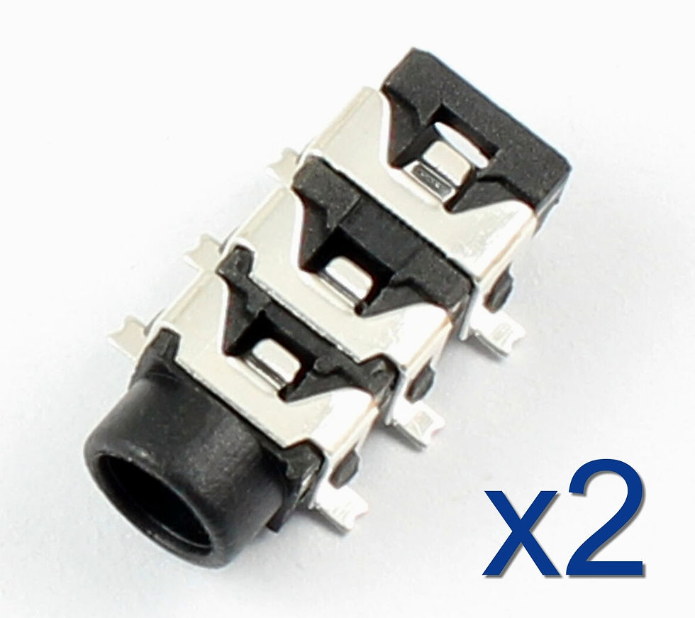 2x Jack 3.5mm Audio Stereo 6 pin Female / Female connector 6 pin