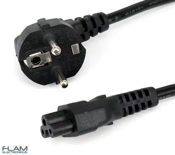 Cable alimentation secteur TYPE C5 - 180cm / 220-250V 10A European Power cable