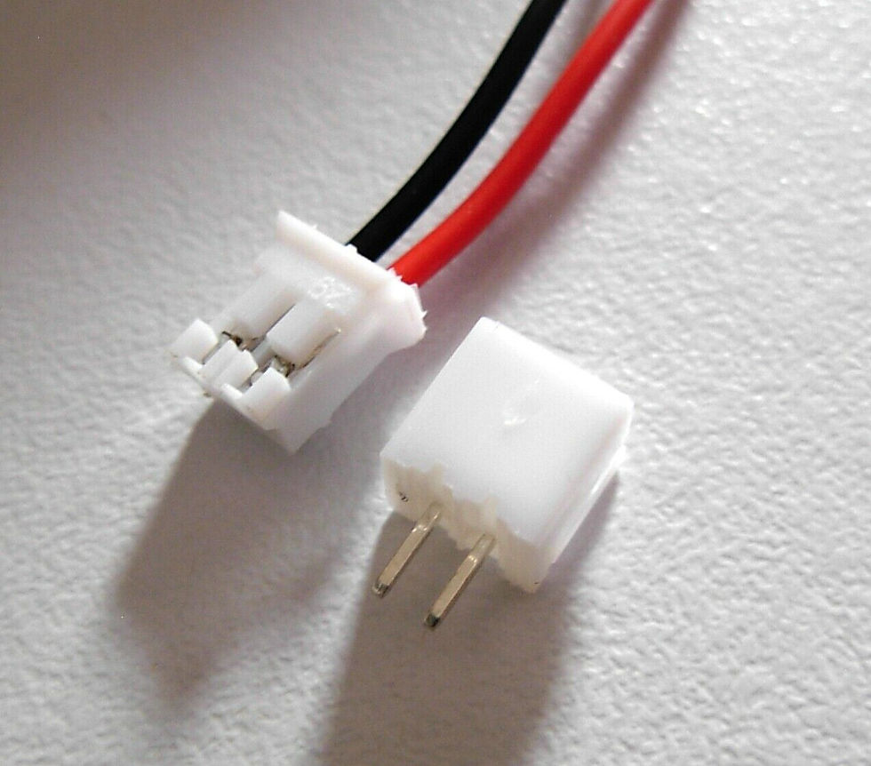 Thumbnail: Connecteur mini JST Male + adaptateur connector / red & black cables + adapter