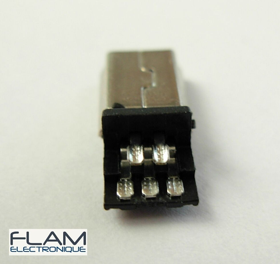 Miniature : 5x Connecteur à souder Mini USB type B Male - Mini USB Male connector to solder