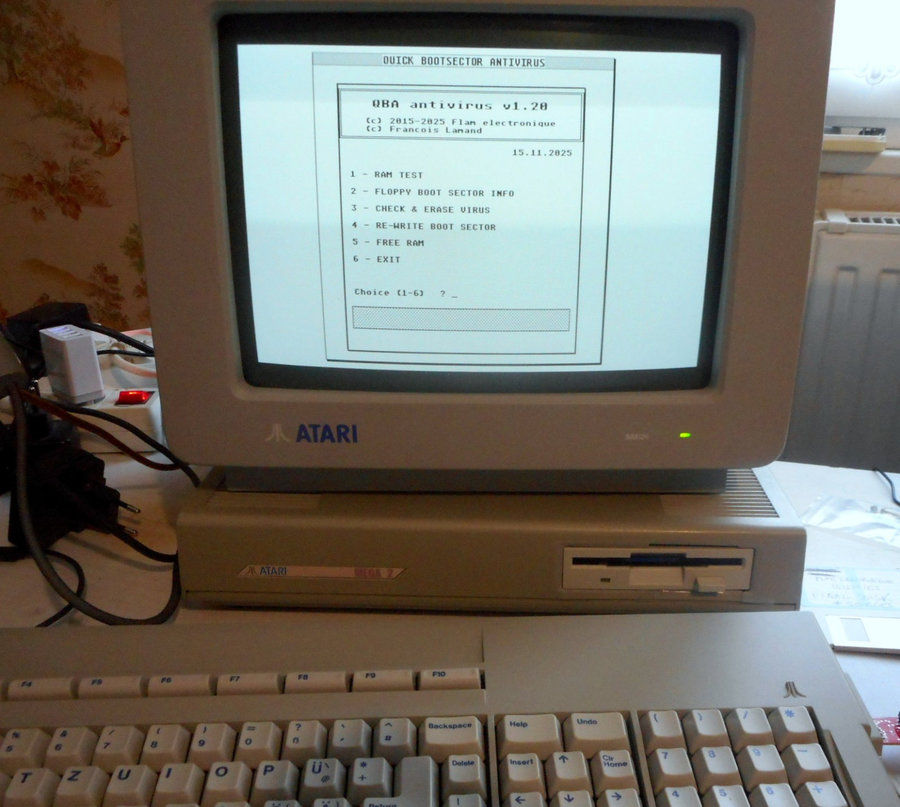 Miniature : Atari ST - QBA 1.20 ANTIVIRUS (Flam electronique) software utility disk logiciel