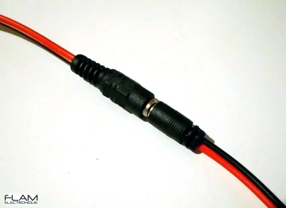 Thumbnail: Cables avec prise DC 5,5x2,1mm Male +Femelle DC female plug power adapter cable