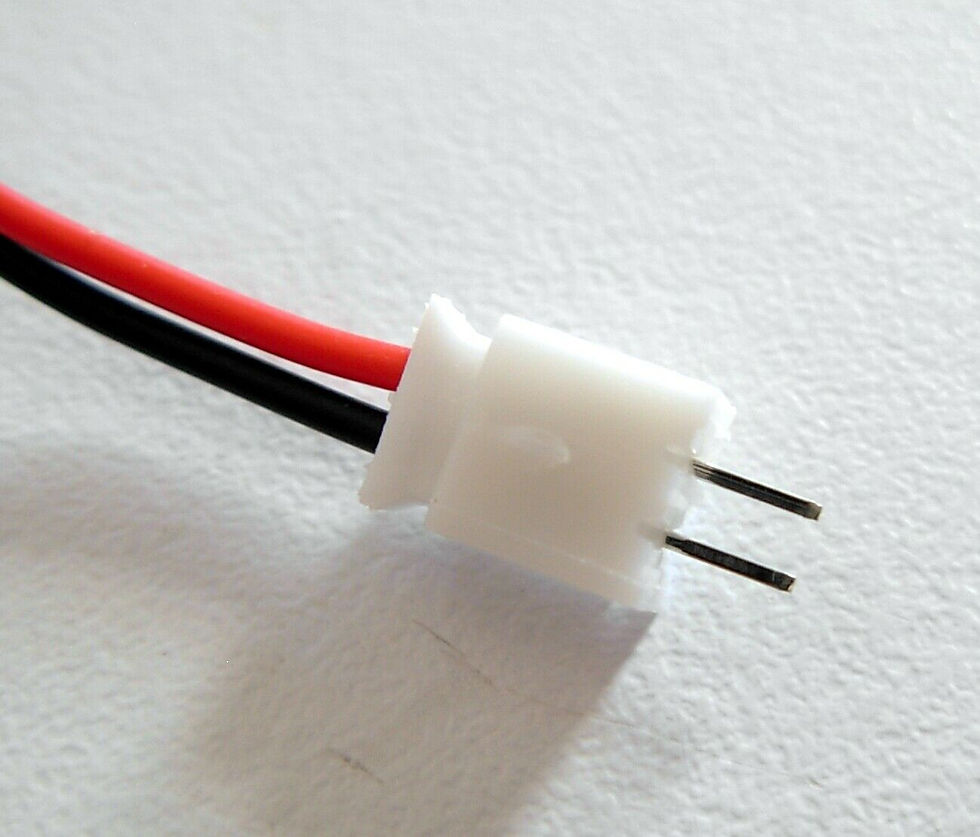 Thumbnail: Connecteur mini JST Male + adaptateur connector / red & black cables + adapter
