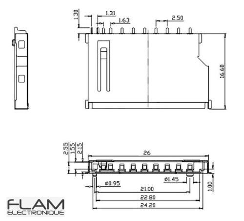 Thumbnail: 2x Socket slot SD card connector solder Socket solder 2pcs connector
