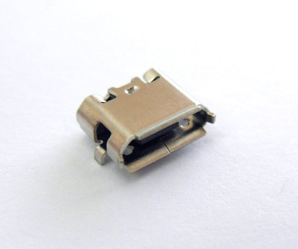 Thumbnail: 2x micro USB type B female solder connector / 2pcs female connector solder