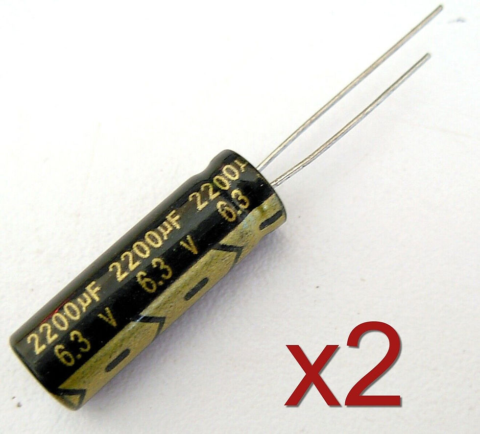 2x Condensateur 6.3V 2200uF électrolytique Radial Aluminium Capacitor 24x8mm