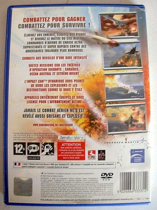 Miniature : HEATSEEKER jeu pour Playstation 2 PS2 Game for Playstation 2 (PAL)-d113