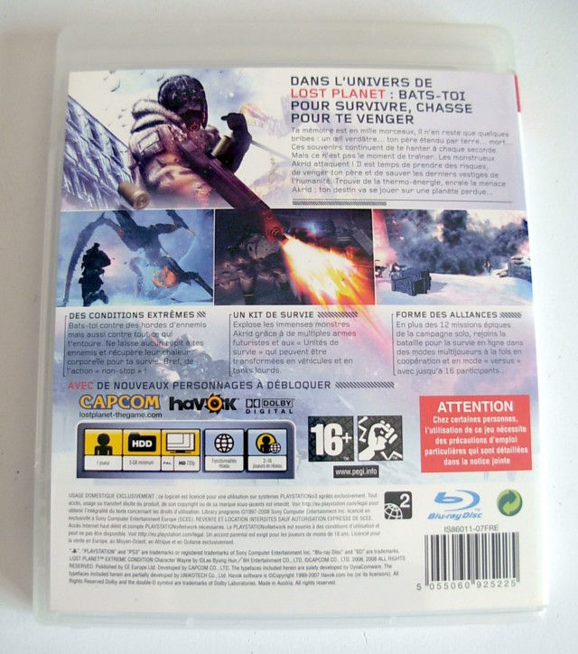 Miniature : LOST PLANET EXTREME CONDITION - jeu PS3 - Game for Playstation 3 / d49