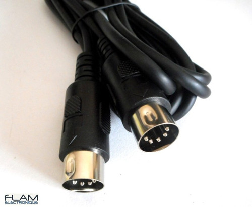 Getaria MIDI 5 Broches DIN Plug 5 M Noir, Utilisé Pour Câble Audio Pour Piano Électronique, Clavier MIDI, Synthétiseur, Interface Audio, Séquenceur, Pédale Multi-Effect