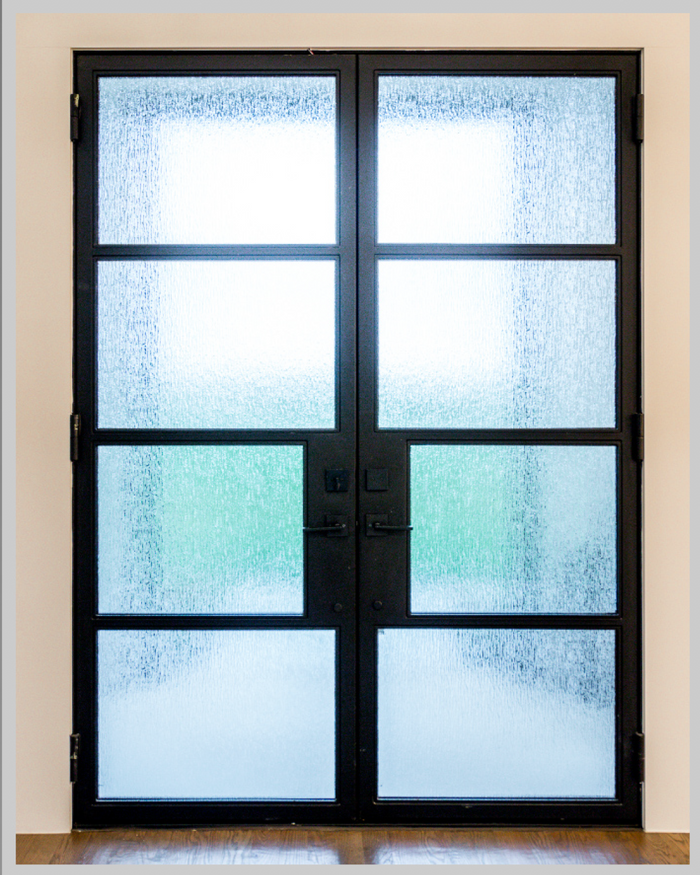 Modern doors with frosted glass