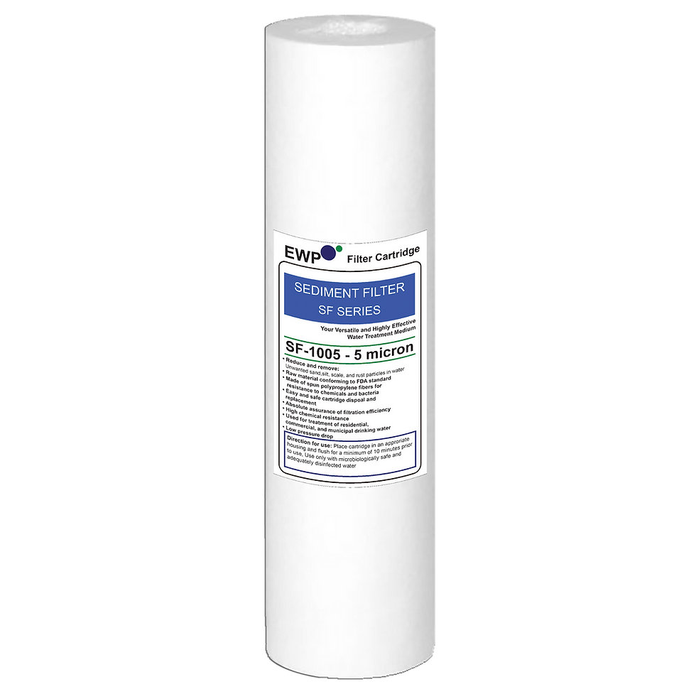 SF-1005, Sediment Melt Blown Cartridge, Size: 2.5”x10”, Orifice: Φ1.1”, Micron: 5µ, Material: Polypropylene