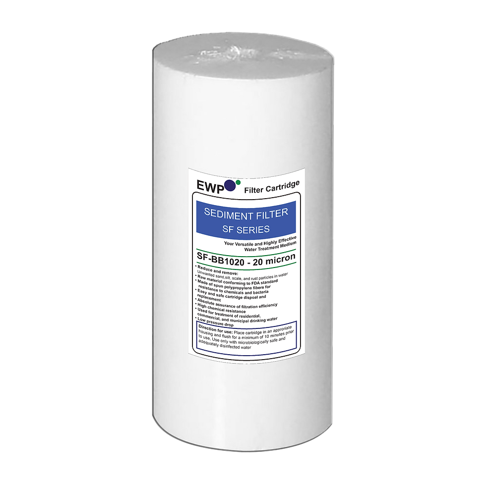 SF- BB1020, Sediment Melt Blown Cartridge, Size: 4.5”x10”, Orifice: Φ1.1”, Micron: 20µ, Material: Polypropylene