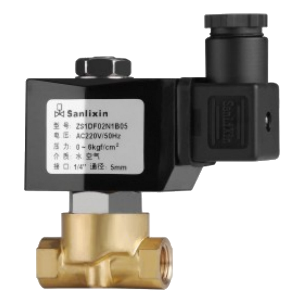 Miniatura: Valve Series ZS, 1/4”, Solenoid Valve, NPT, Brass, AC220V, AC110V, AC24V, DC12V, DC24V, DIN Coil