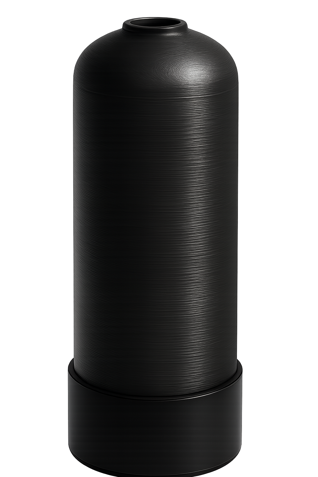 8 x 35 Black Mineral Tank – 2.5" Top Opening with Base