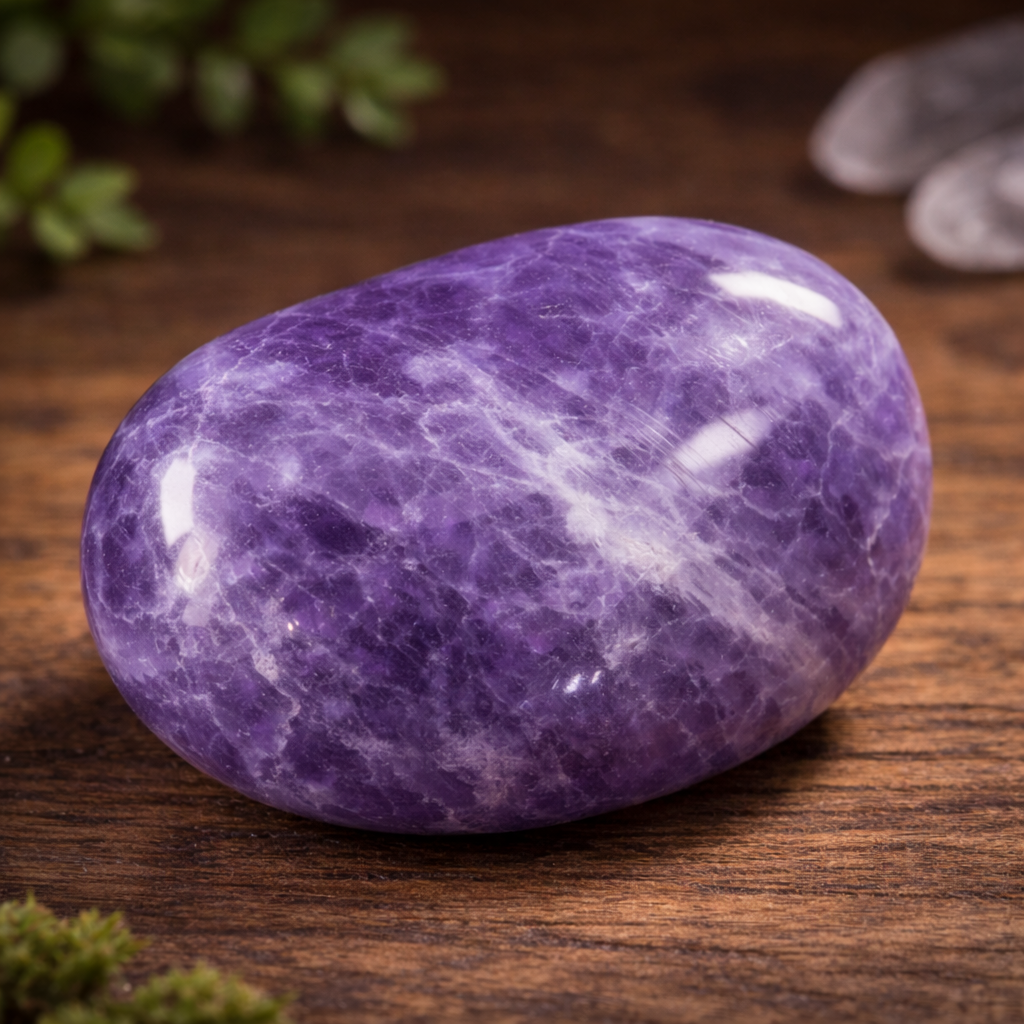 Amethyst crystal tumbled stone purple healing crystal