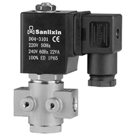 SLP Compact Series 2-2-Way Direct Acting Solenoid Valve•Normally Open•SS316•DIN