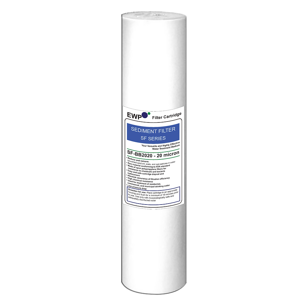 SF- BB2020, Sediment Melt Blown Cartridge, Size: 4.5”x20”, Orifice: Φ1.1”, Micron: 20µ, Material: Polypropylene