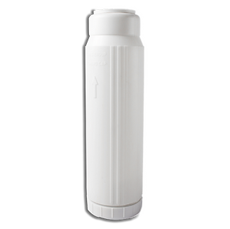 2.5" x10" Empty Refillable Water Filter Cartridge White Top Open