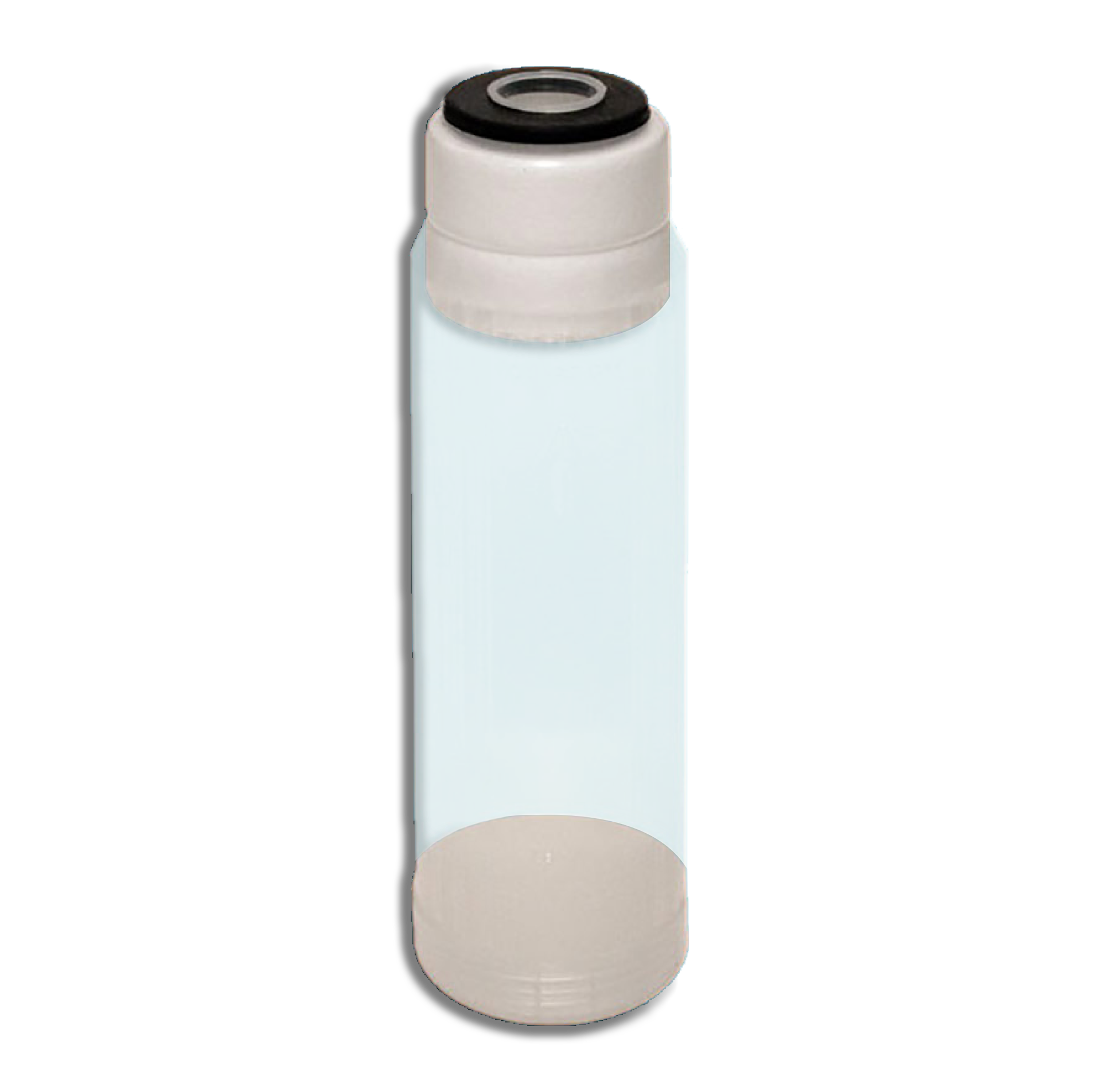 ERC-2510CT, Empty Refillable Water Filter Clear Cartridge, Size: 2.5”x10”, Prefilter and Postfilter Polypropylene pad