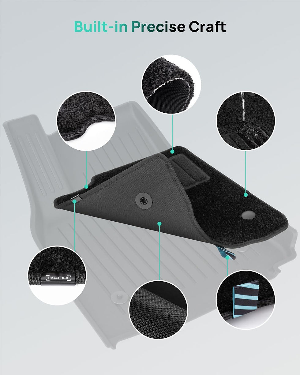 Miniatura: Tapete trasero HALOBLK de cobertura completa para Model Y Juniper