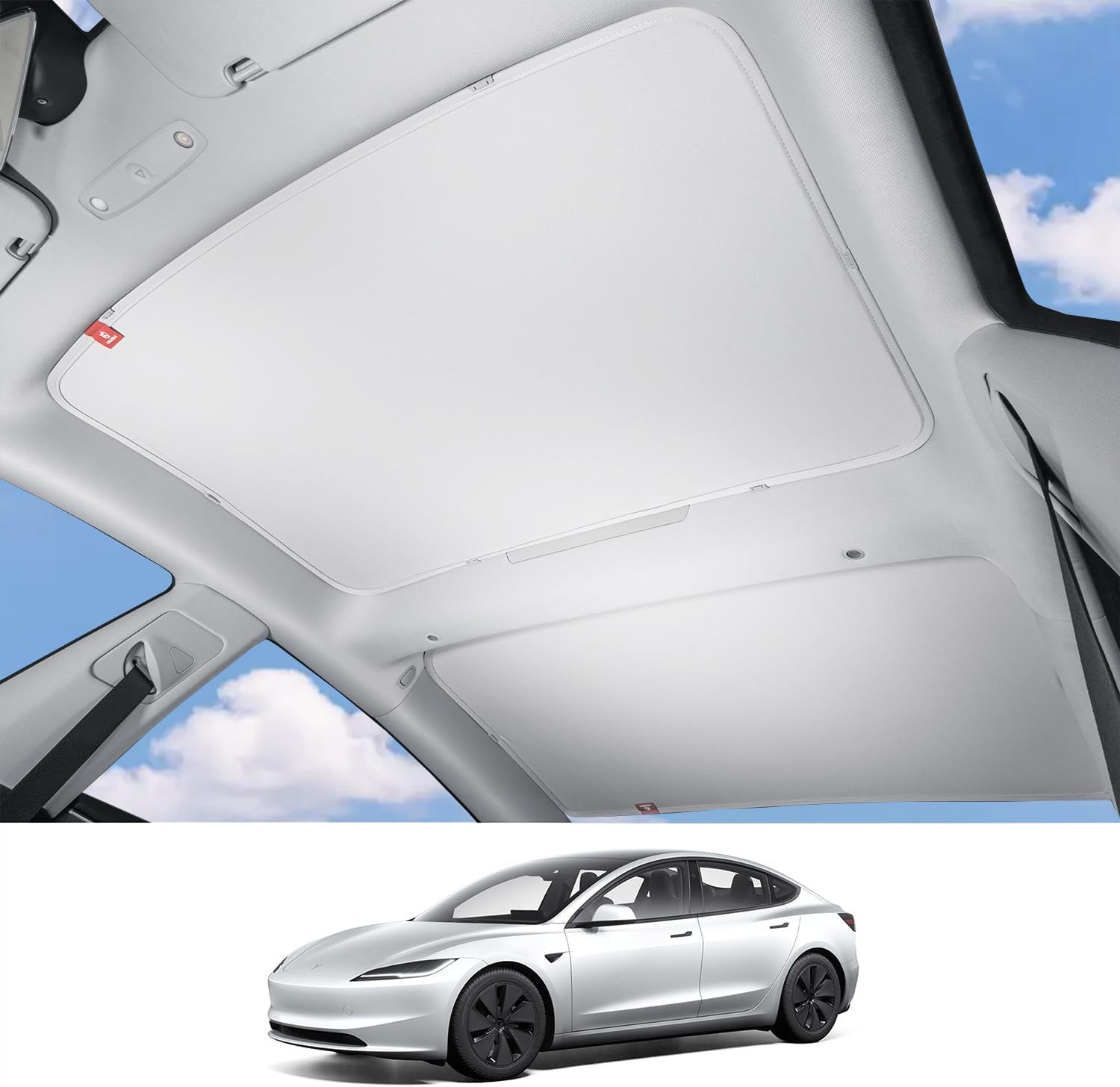 Parasol de techo panorámico HALOBLK para Tesla Model 3 Highland