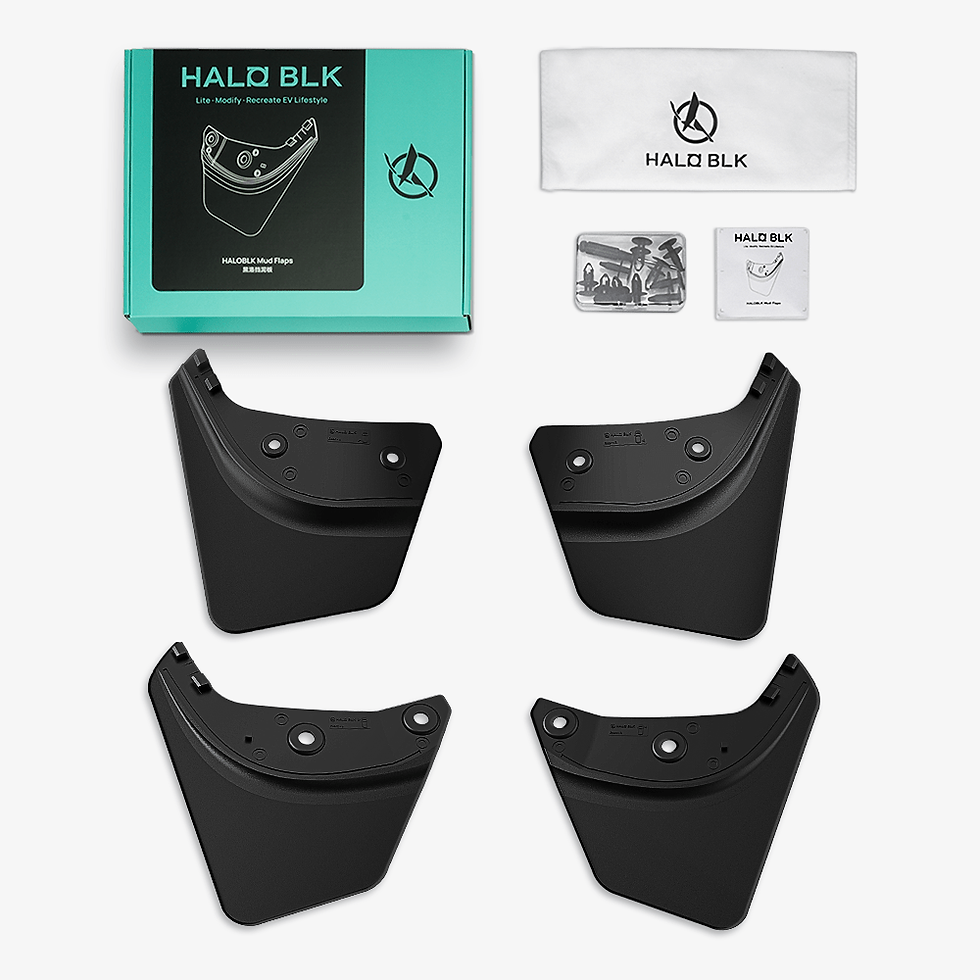Miniatura: Guardabarros delantero HALOBLK instalado en el Tesla Model Y