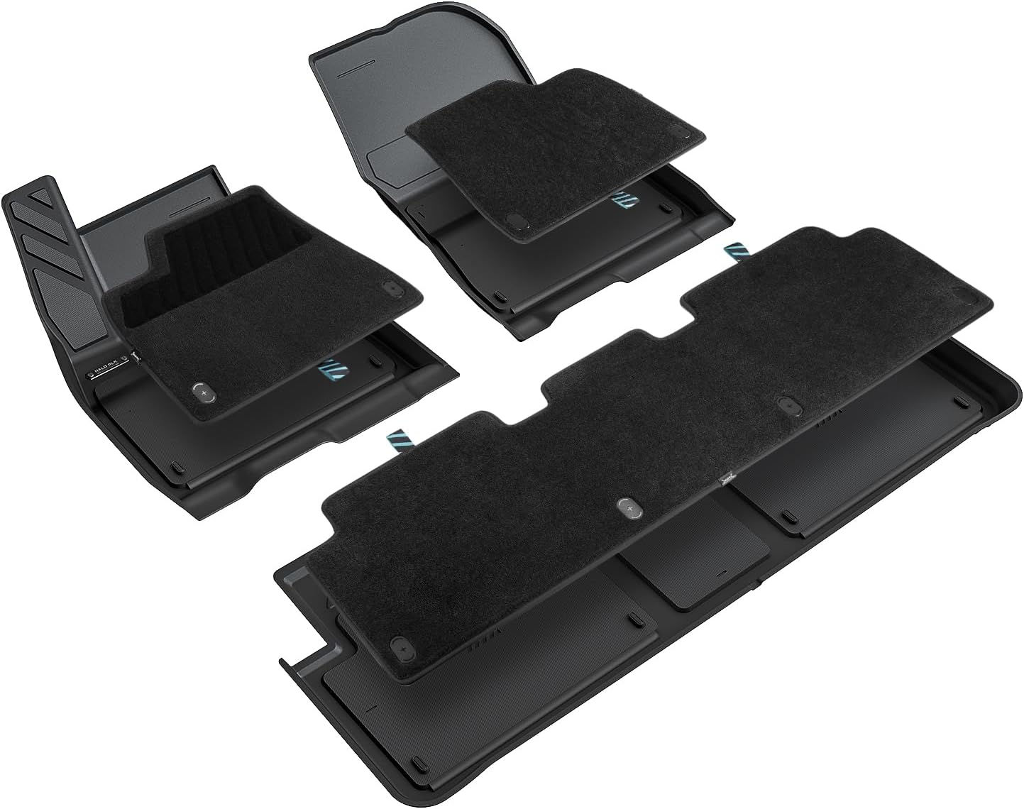 Tapetes HALOBLK doble capa con alfombra de nylon para Tesla Model 3 Highland