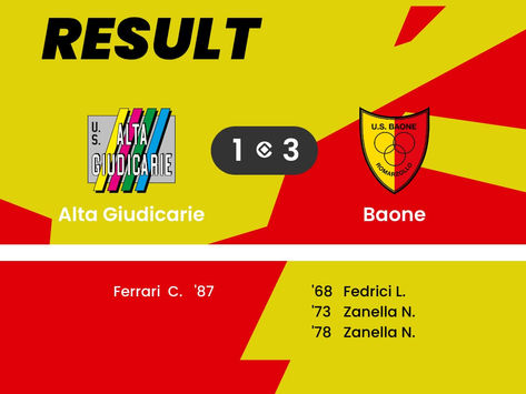 La Baone cala il tris a Roncone: 3-1 all’Alta Giudicarie
