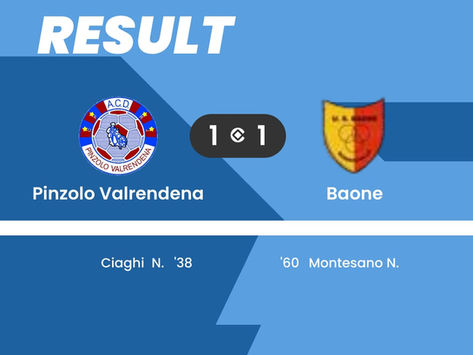 Pari di carattere per la Baone Juniores: 1-1 sul campo della capolista Pinzolo