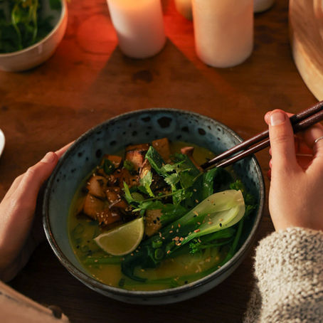 Ginger Turmeric Coconut Broth Bowl