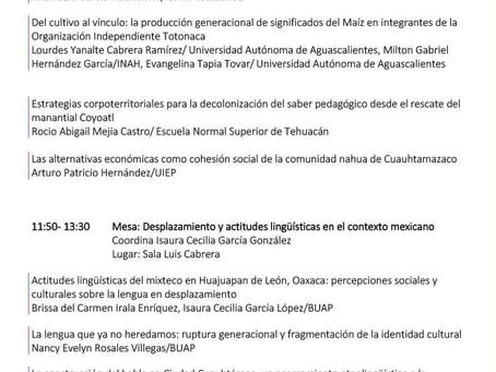 Lourdes Cabrera, Milton Hernández, Evangelina Tapia, "Del cultivo al vínculo: producción generacional de maíz Org. Ind. Totonaca", Congreso Etnografía de Puebla, FFyL-BUAP, agosto 20, 11:50 a 14 hrs.