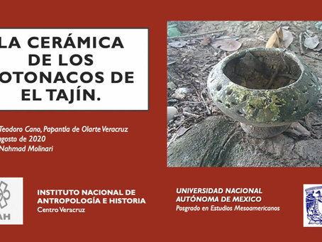 Nahmad Molinari, Daniel. 2020. Investigación sobre la cerámica de los totonacos de El Tajín