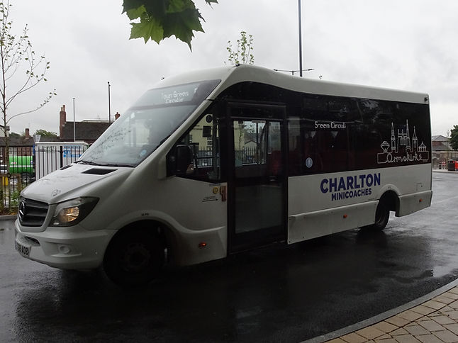 Seen today at the recently refurbished bus station in Ormskirk is a Mellor Stata of Charlton Minicoaches providing the local Ormskirk circular service.