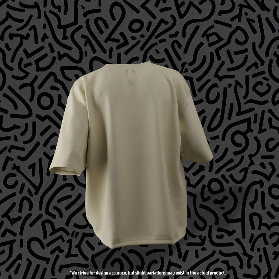 Thumbnail: Soul'eh Illa - Beige Oversized T-shirt