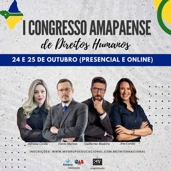 Grandes Professores são palestrantes do I Congresso Internacional de Direitos Humanos