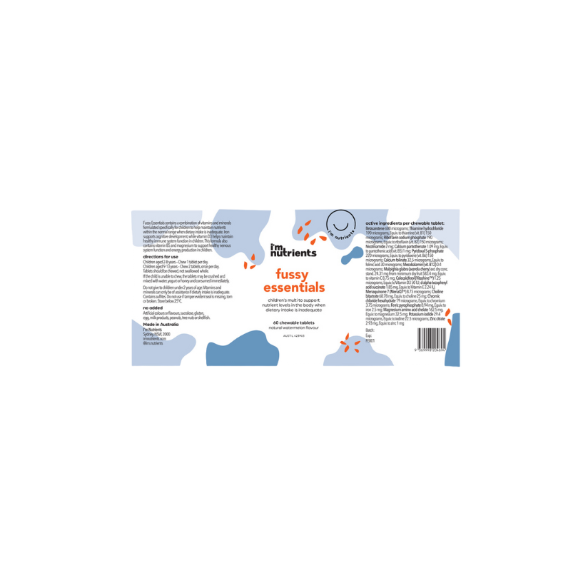 Im Nutrients Fussy Essentials – Daily Multivitamin for Kids