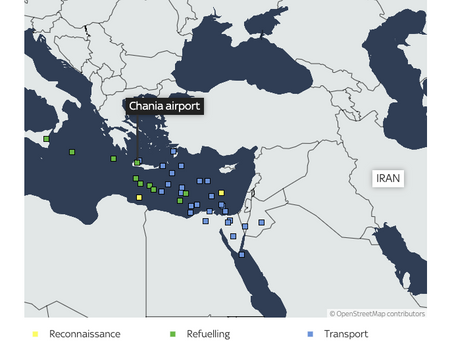 US warplanes transit through UK: Here's what the flight tracking data shows