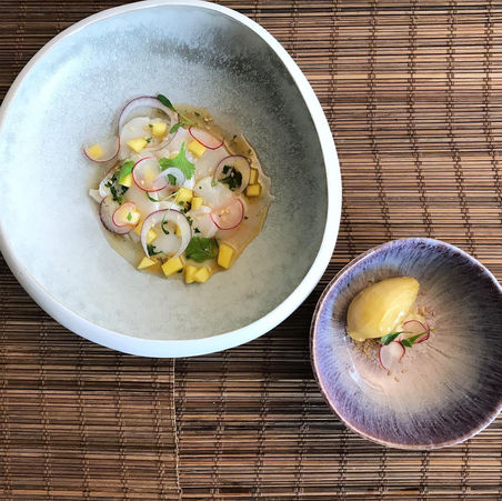                  Zander Ceviche mit Mango 