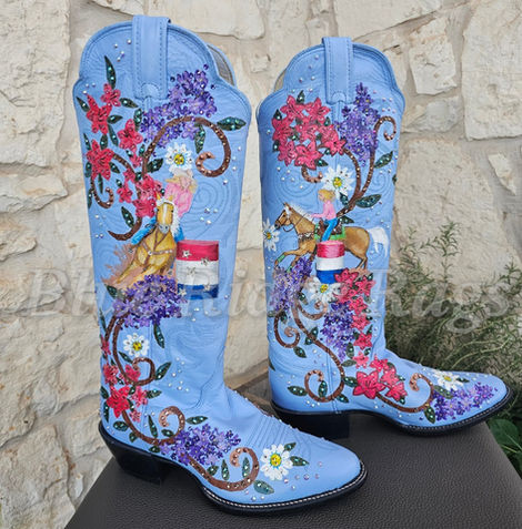 hand painted cowboy boots