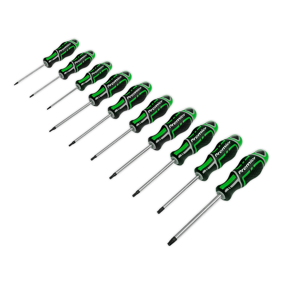 Premier GripMAX® TRX-Star* Screwdriver Set 10pc - Hi-Vis Green AK4324HV